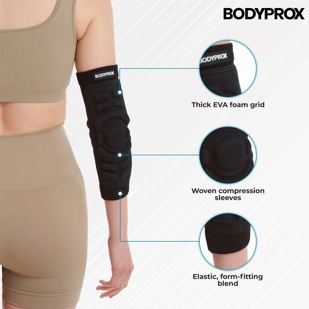 Bodyprox Elbow Protection Pads 1 Pair (Small), Elbow Guard Sleeve
