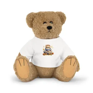 Book Reading Owl Teddy Bear with T-Shirt