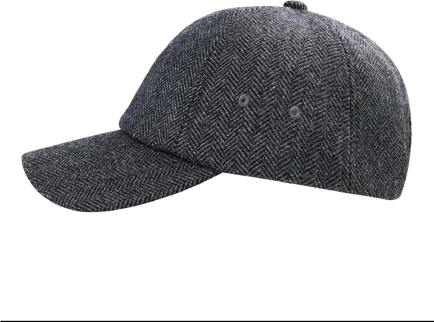 BOTVELA Wool Baseball Cap for Men Adjustable Unstructured Tweed Hat