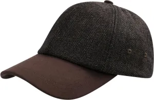 BOTVELA Wool Baseball Cap for Men Adjustable Unstructured Tweed Hat