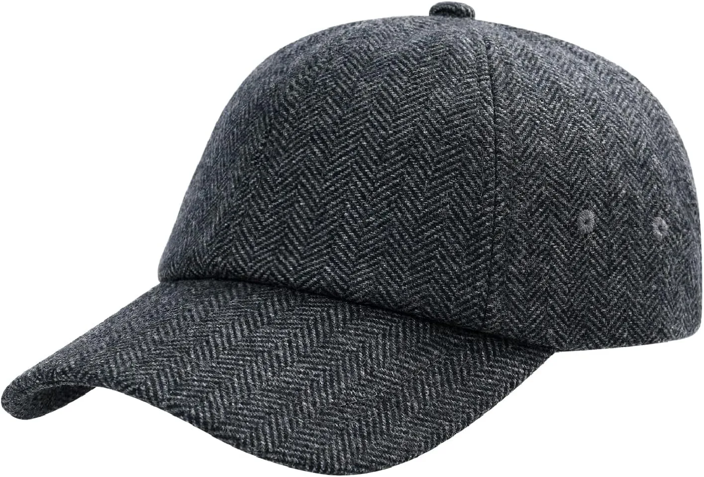 BOTVELA Wool Baseball Cap for Men Adjustable Unstructured Tweed Hat