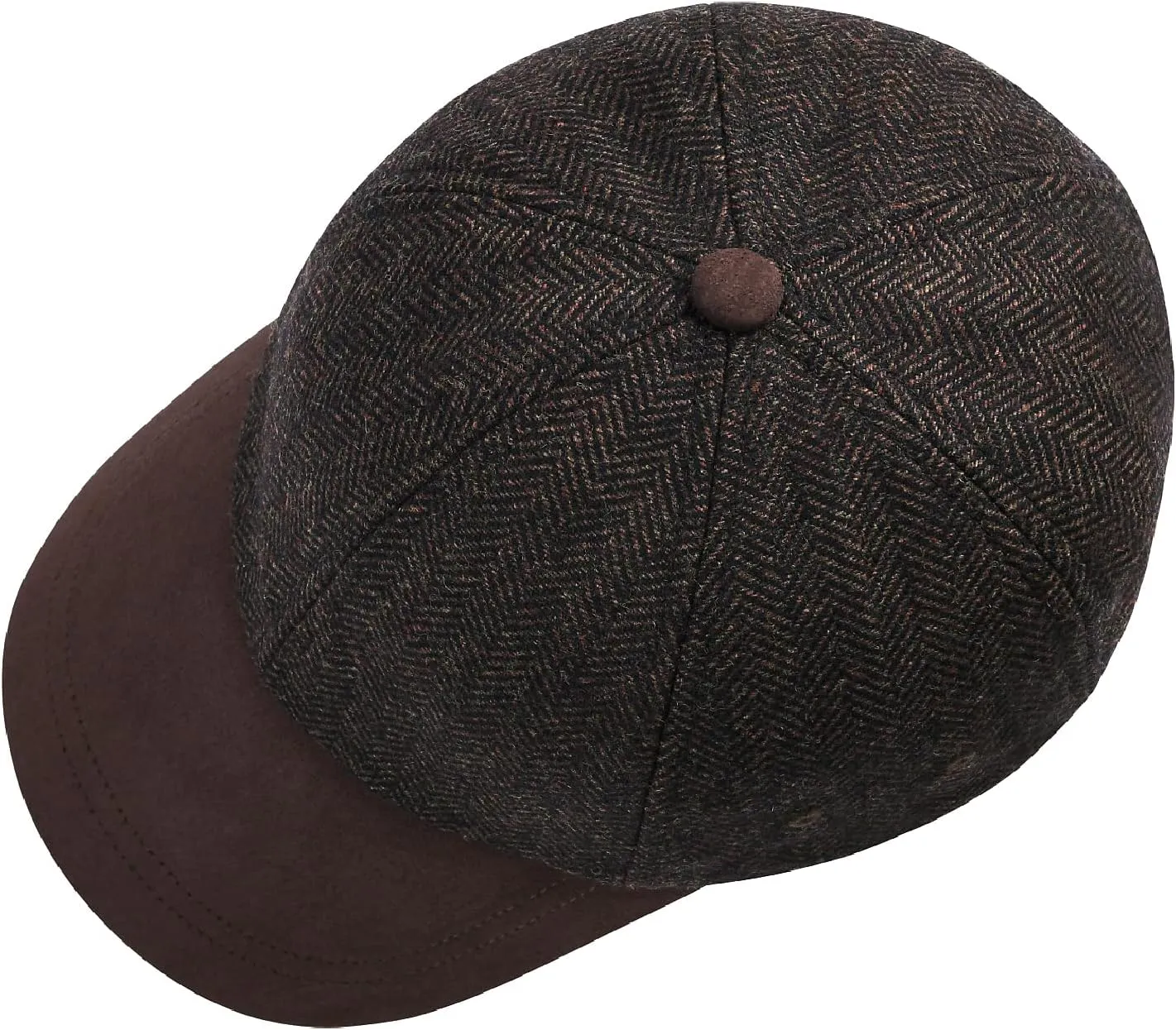 BOTVELA Wool Baseball Cap for Men Adjustable Unstructured Tweed Hat