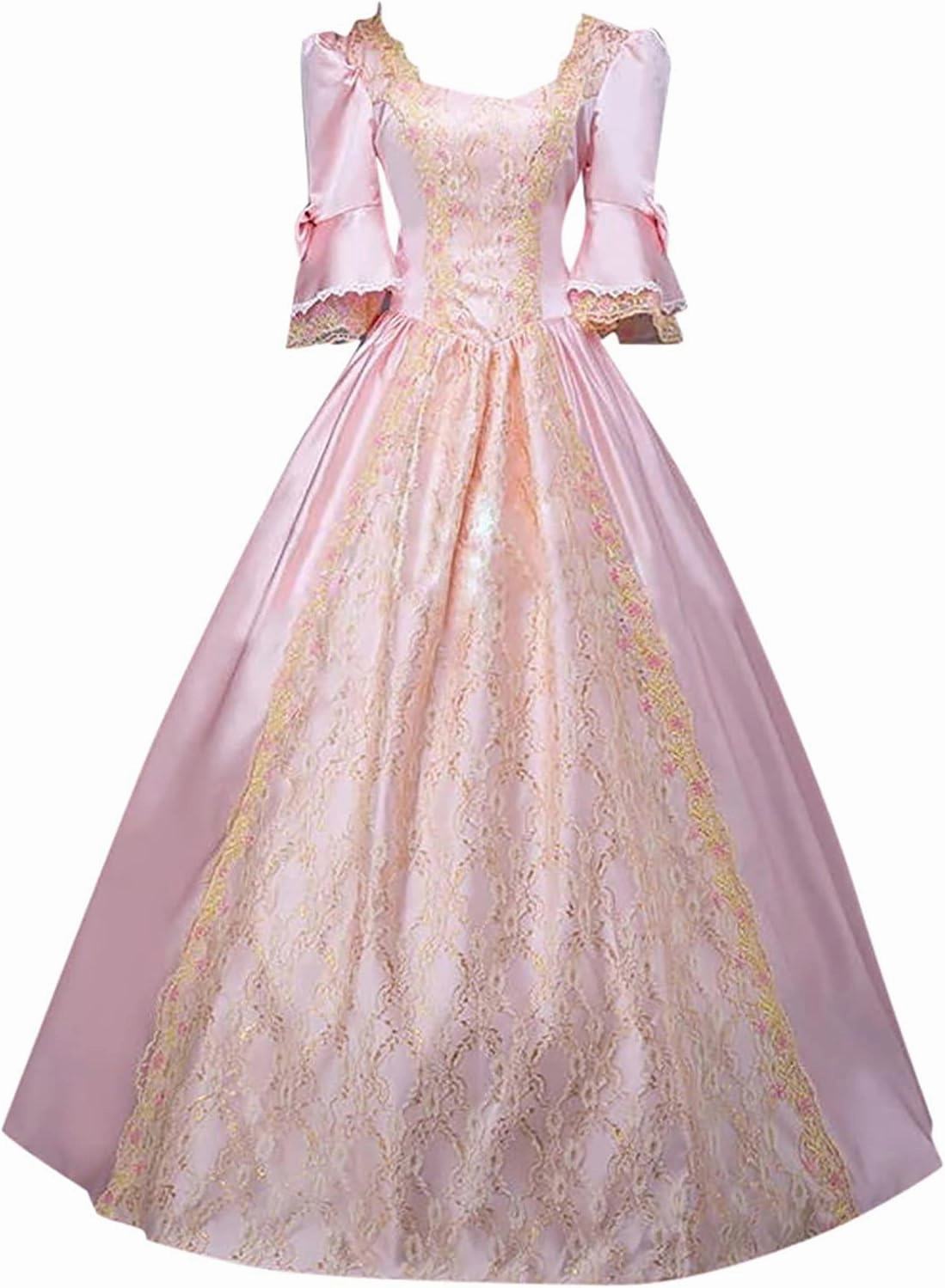 BOXIACEY Women 1800s Ball Gown Rococo Dress Renaissance Medieval Costume Victorian Ball Gown Princess Cosplay Costumes
