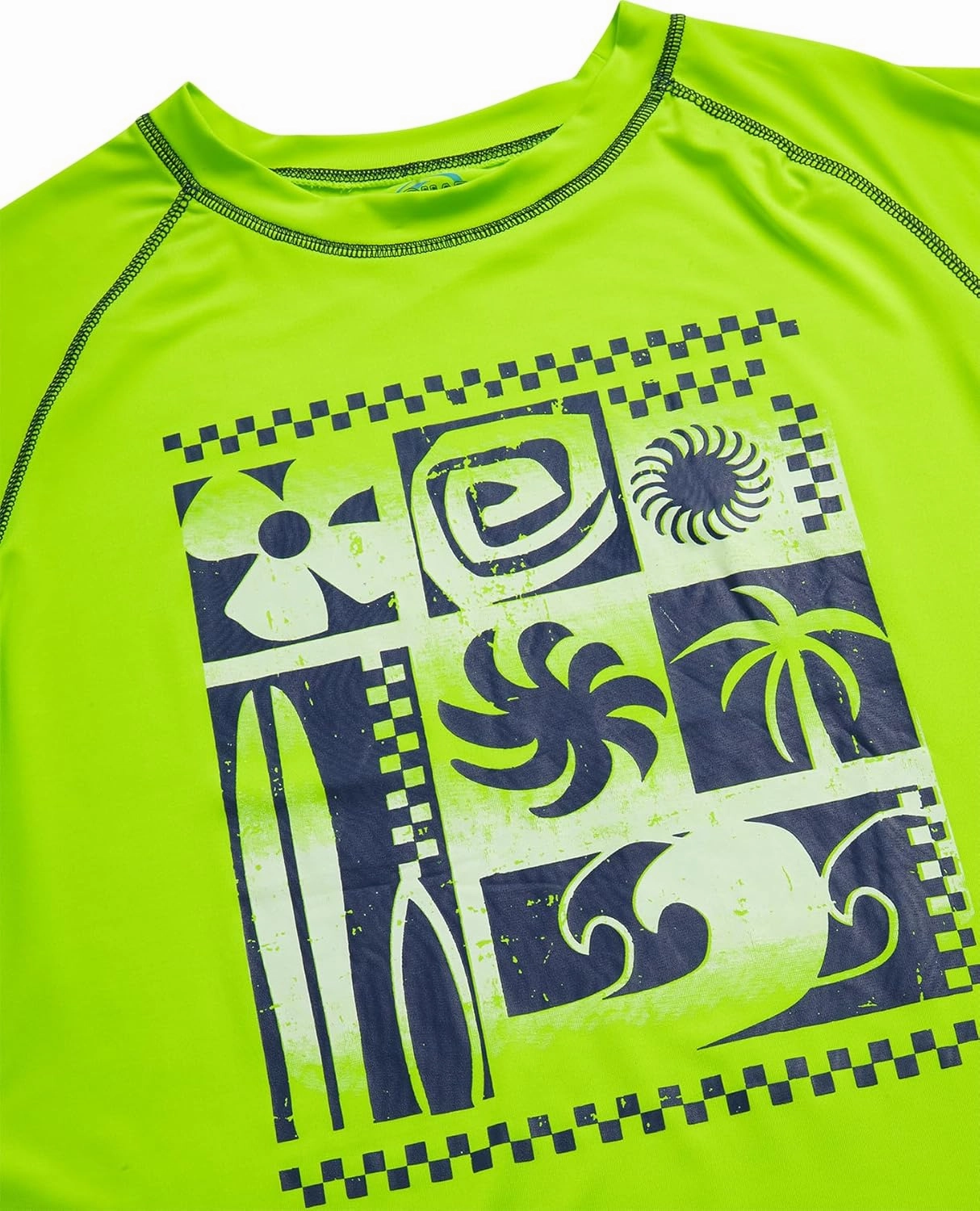 Boys Rash Guard Swimsuit Set - Kids Short Sleeve Bathing Suit Swimwear Sets (Sizes: 5-12)