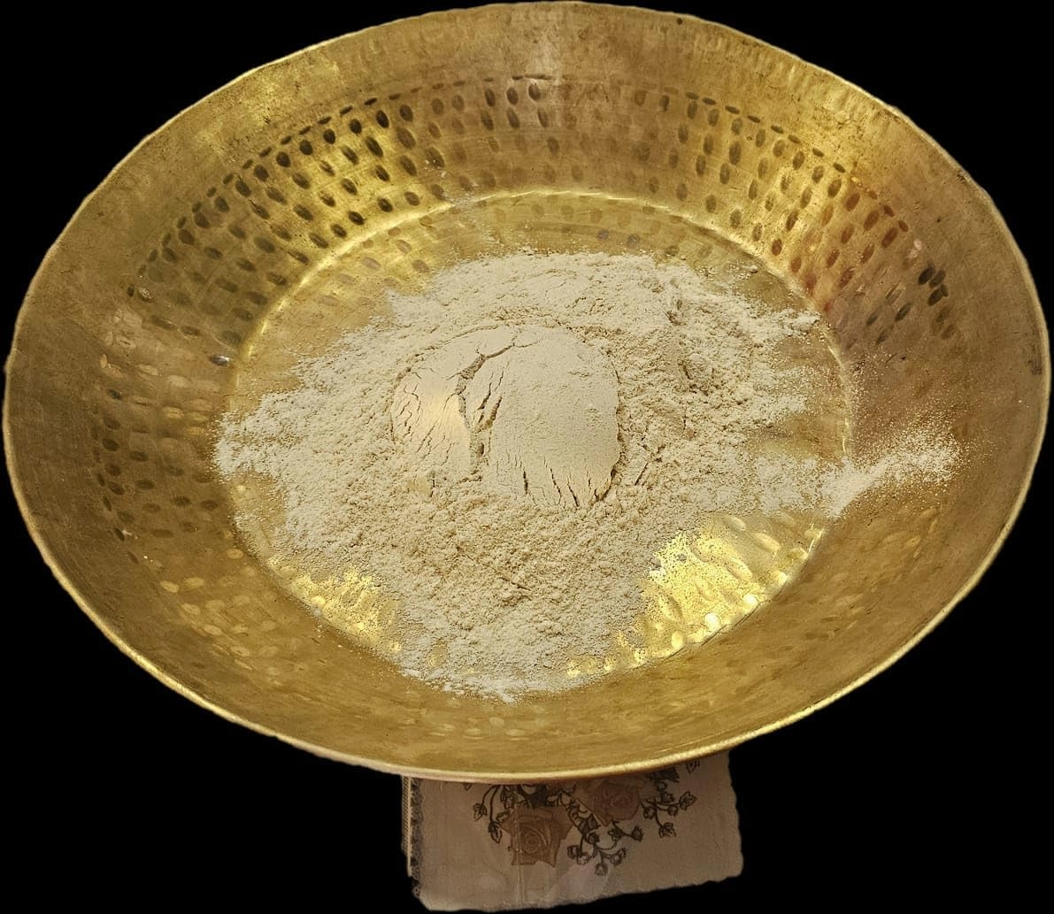 Brass parat Brass Handmade Pital Parat for Roti Atta Quilling | Pital Ki Atta Thali atta parat dough knead paraat dough maker parat dough kneading container pital ki paraat 14 Inch