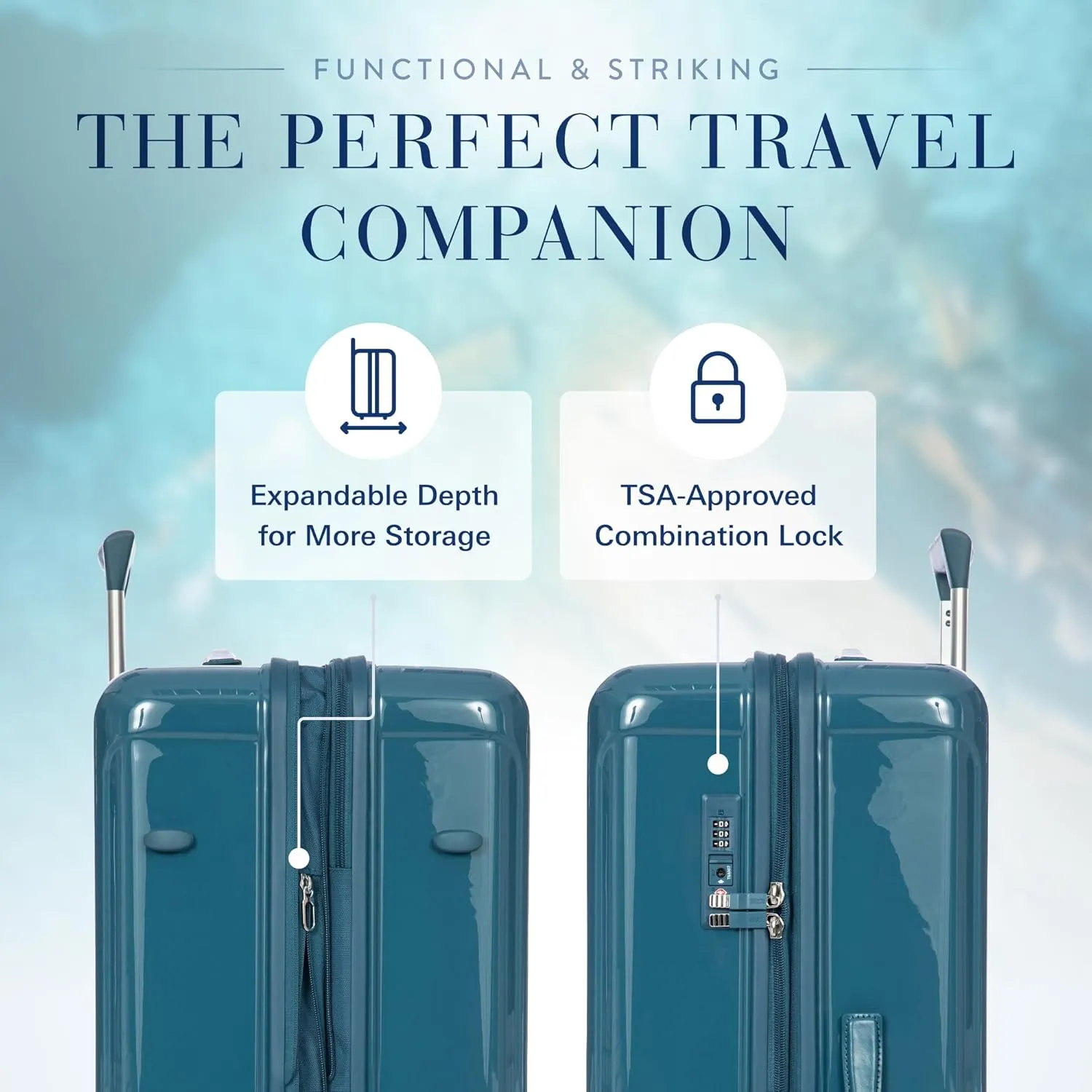 Bric's Positano 21-Inch Spinner - Luxury Carry-On Luggage With Spinner Wheels - Lightweight Suitcases Made From Durable Polycarbonate - Comes with Protective Cover - Sea Green