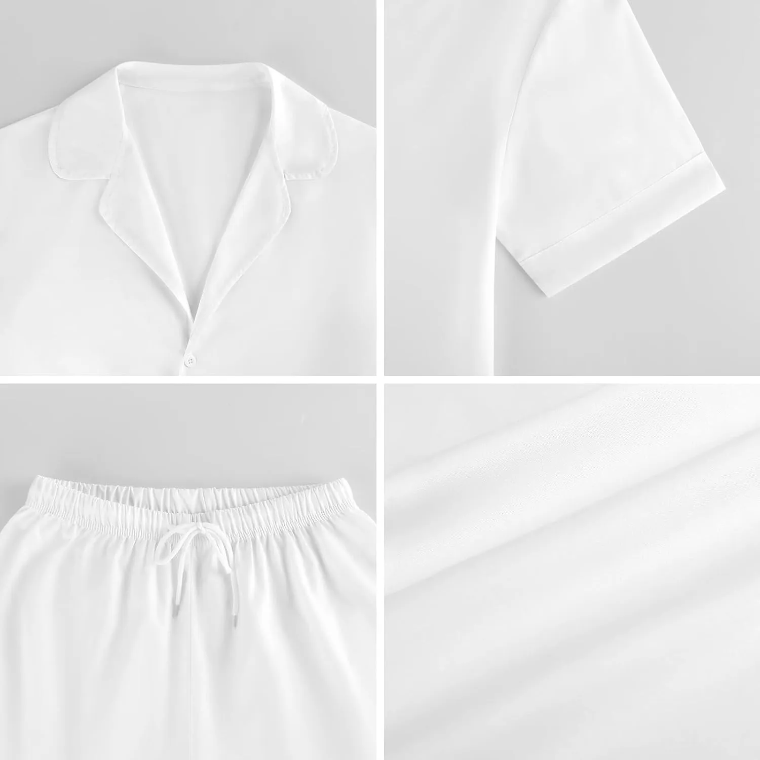 British Columbia Bear Women's Satin Pajama Set Short Sleeve Button Down Sleepwear Loungewear Pj Set