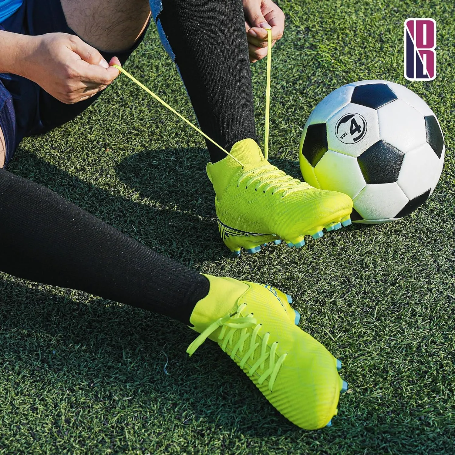 brooman Men Firm Ground Soccer Cleats Big Kids Youth Outdoor Football Shoes