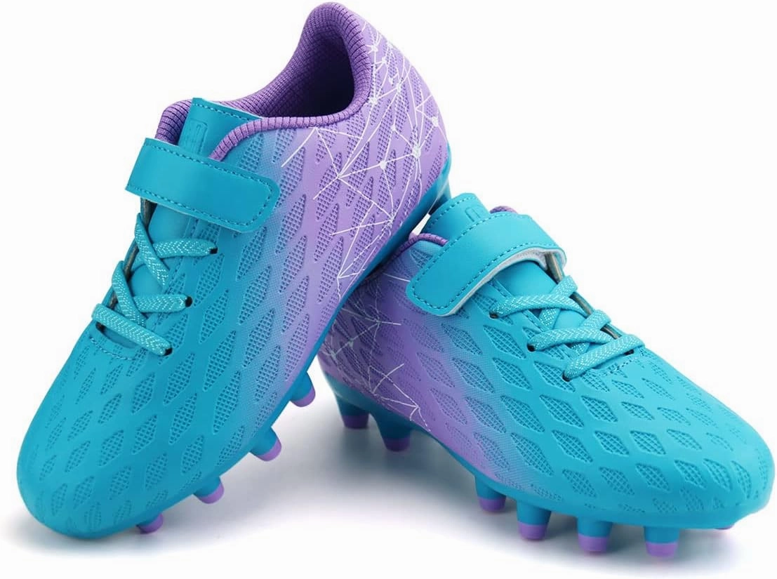brooman Kids Firm Ground Soccer Cleats Boys Girls Athletic Outdoor Football Shoes