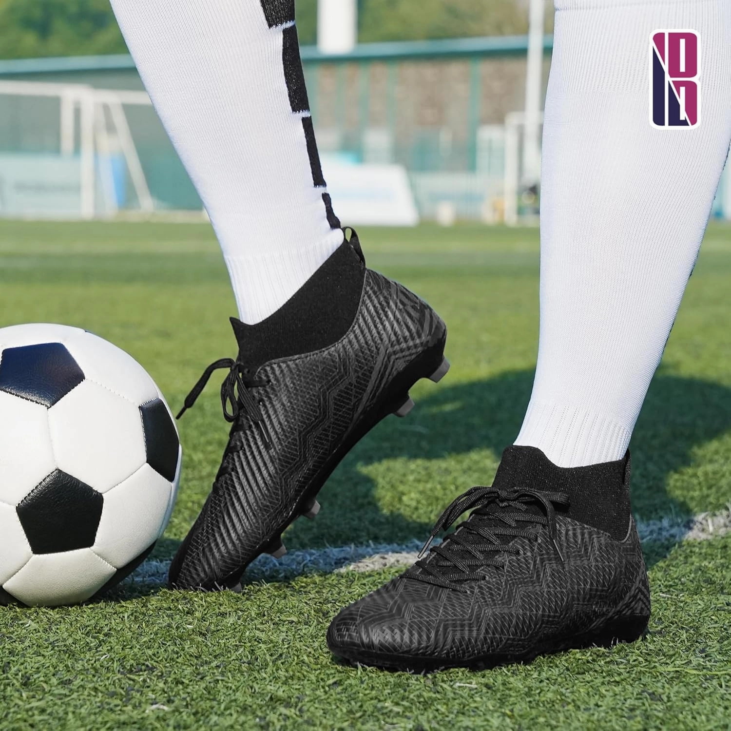 brooman Men Firm Ground Soccer Cleats Big Kids Youth Outdoor Football Shoes