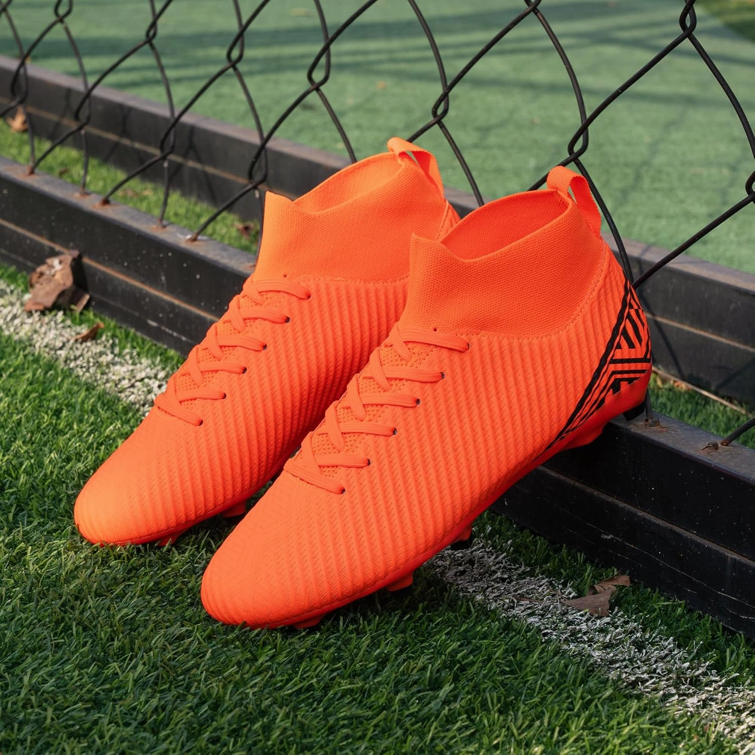 brooman Men Firm Ground Soccer Cleats Big Kids Youth Outdoor Football Shoes