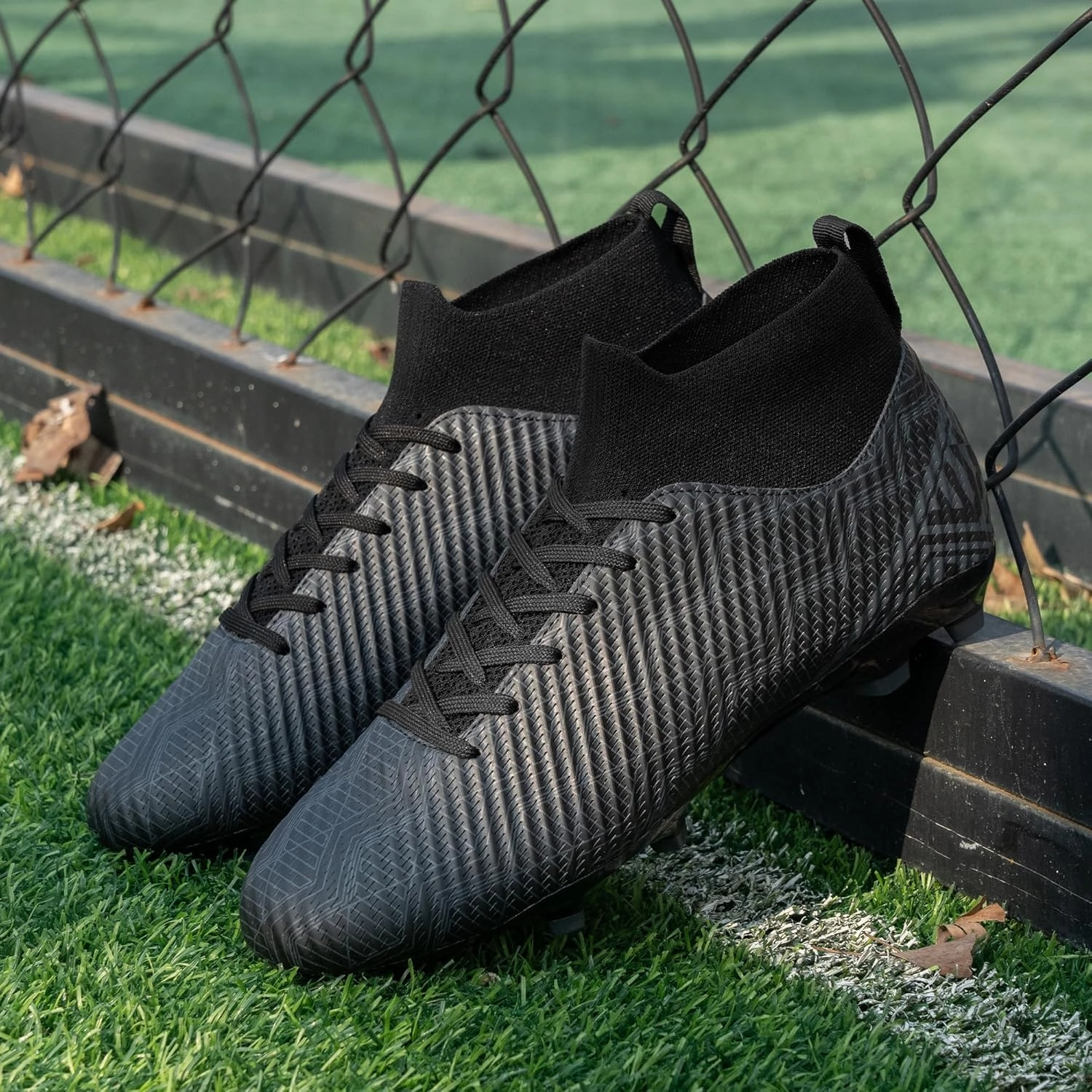 brooman Men Firm Ground Soccer Cleats Big Kids Youth Outdoor Football Shoes
