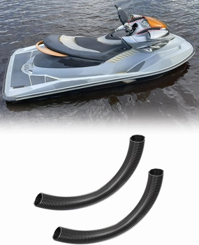 BRP RXP Hood Vent Hose Set for Sea Doo BRP RXP 2004-2023 Sea Doo BRP RXP-X 2012-2023, 2-Piece Black Flexible Tubing Steering Column Replacement Kit #291002489
