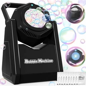 Bubble Machine, Bubble Blower for Party 90°Adjustable, Durable Automatic Bubbles Toys for Kids 20000  Bubbles Per Mins, Bubble Maker with Bubble Solution Operated by Batteries for Indoor Outdoor