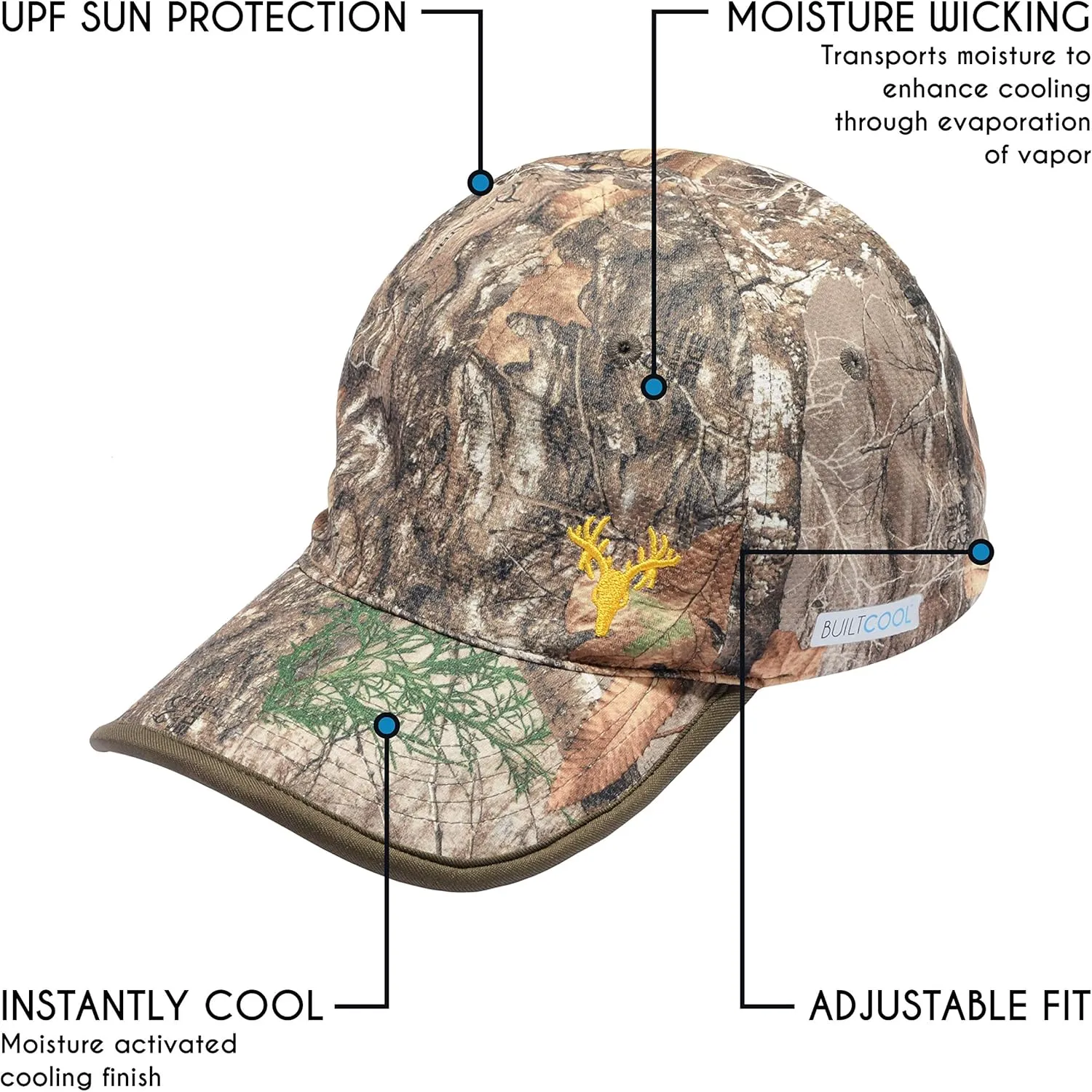 BUILTCOOL Adult Cooling Baseball Hat – Men & Women Moisture Wicking, Mesh Back, Lightweight, Performance Ball Cap