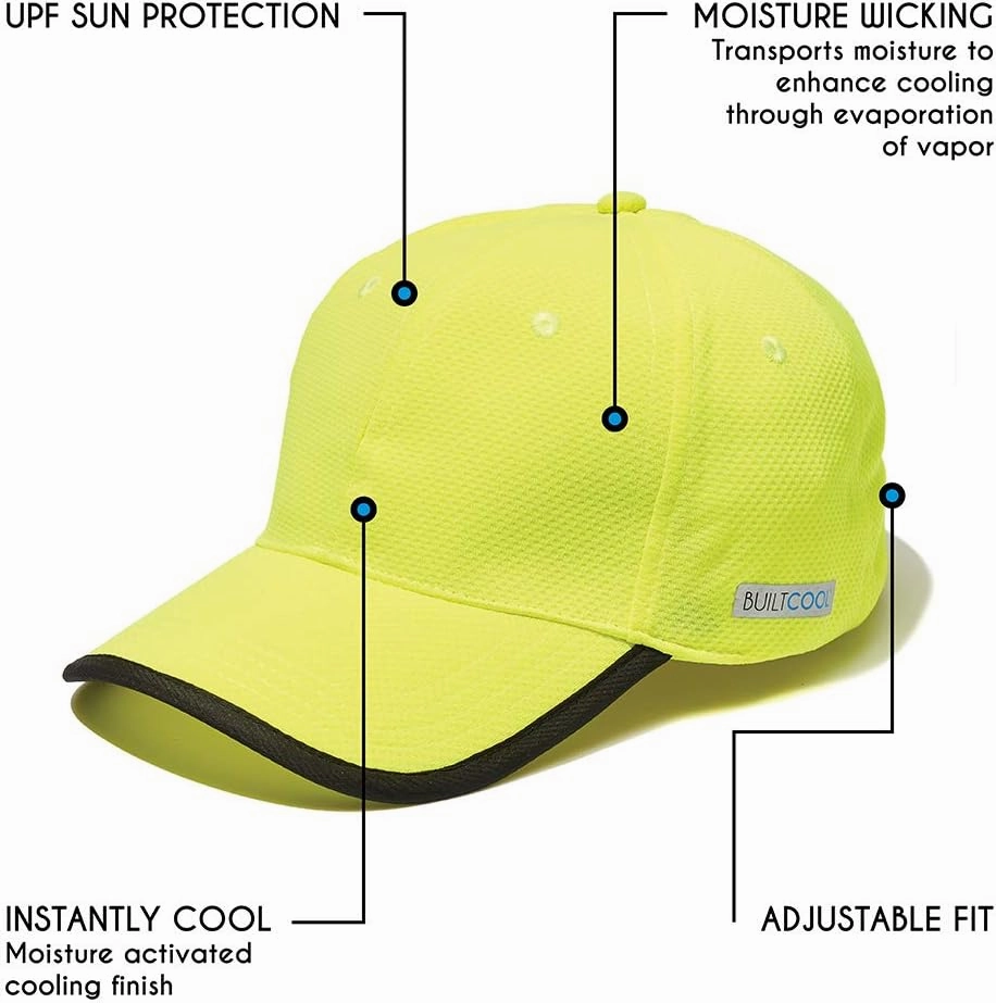 BUILTCOOL Adult Cooling Baseball Hat – Men & Women Moisture Wicking, Mesh Back, Lightweight, Performance Ball Cap