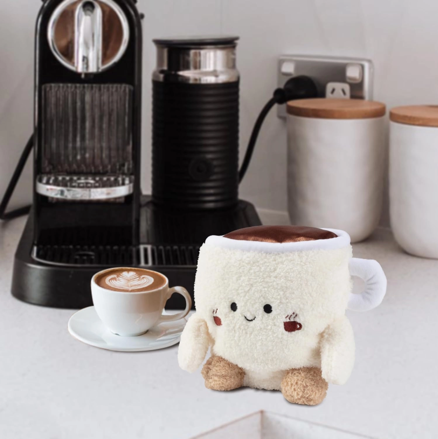 BumBumz 7.5" Coffee Mug Murrray & Coffee Pot Colton Plush 2-Pack - Officially Licensed Russ Toy - Collectible Soft Stuffed Animal Figure - Easter Basket Stuffer Gift for Kids, Boys, Girls - 2 
