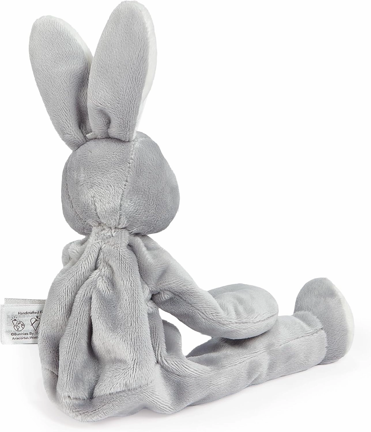 Bunnies By The Bay "Bloom" Bunny Silly Buddy - Animal Pacifier Holder Plush Toy with Velcro Loop Attachment - 10" (25cm) Size