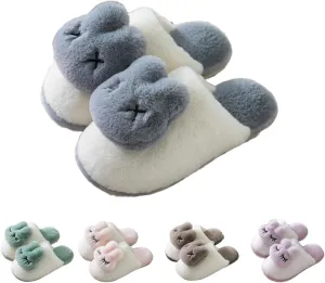 Bunny Fuzzy Slippers Cute Slippers Soft Plush Animal Slippers Warm House Slippers