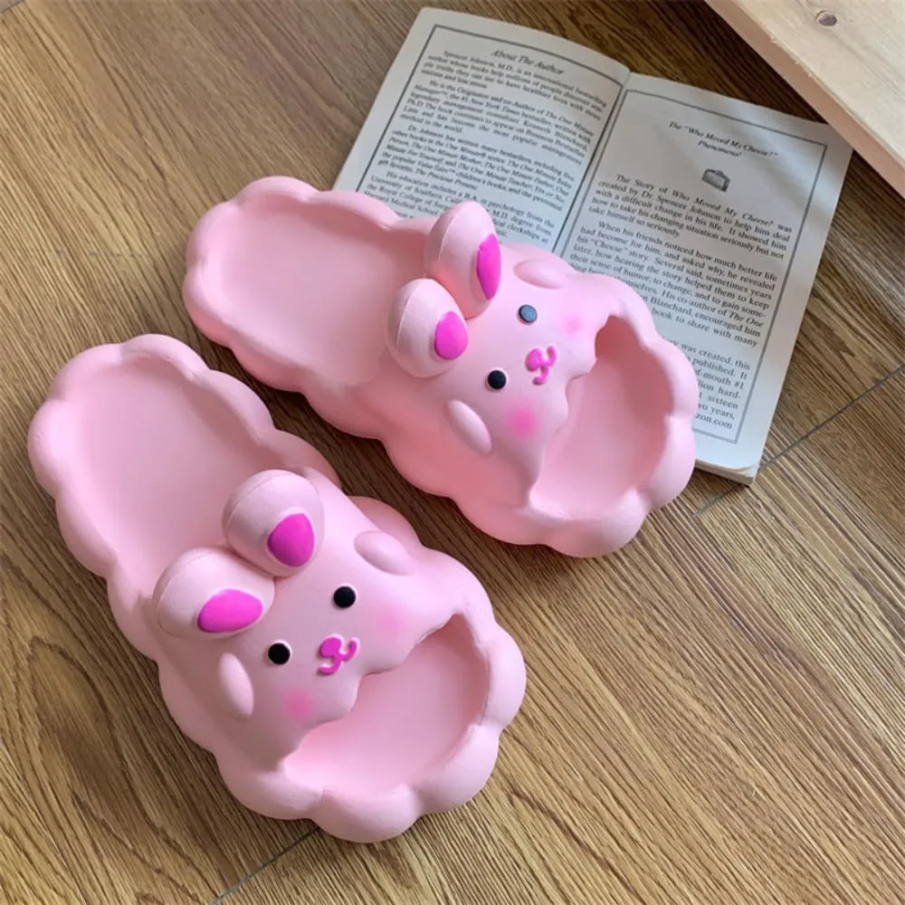 Bunny Slippers Bathroom Slippers Girl Summer Cartoon Cute Rabbit Home Non-slip Slippers