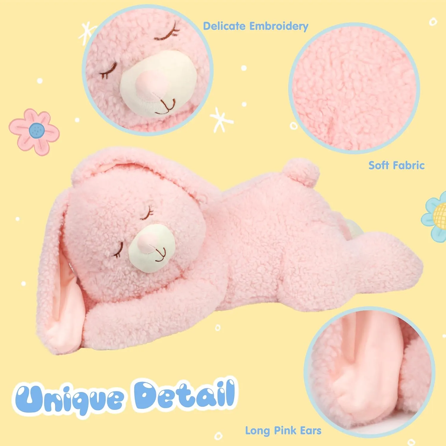 Bunny Stuffed Animal, Giant 32" Easter Stuffed Bunny, Large Soft Plush Rabbit Toy Birthday Party Gifts for Kids Girls Boys