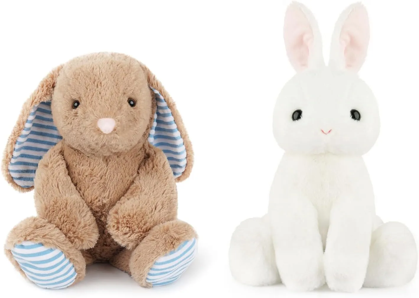 Bunny Stuffed Animals Rabbit Plush Toys, Easter Bunny Beige and White