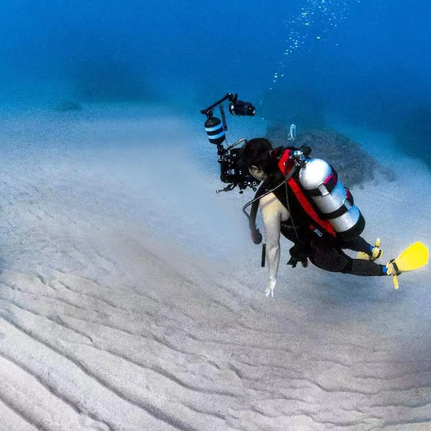 Buoyancy Float Arm,DIVTEK Dive Bracket with Nauticam Bayonet Mount Improved Lightweight for Underwater Camera Tray Scuba Dive Video Lights Arms