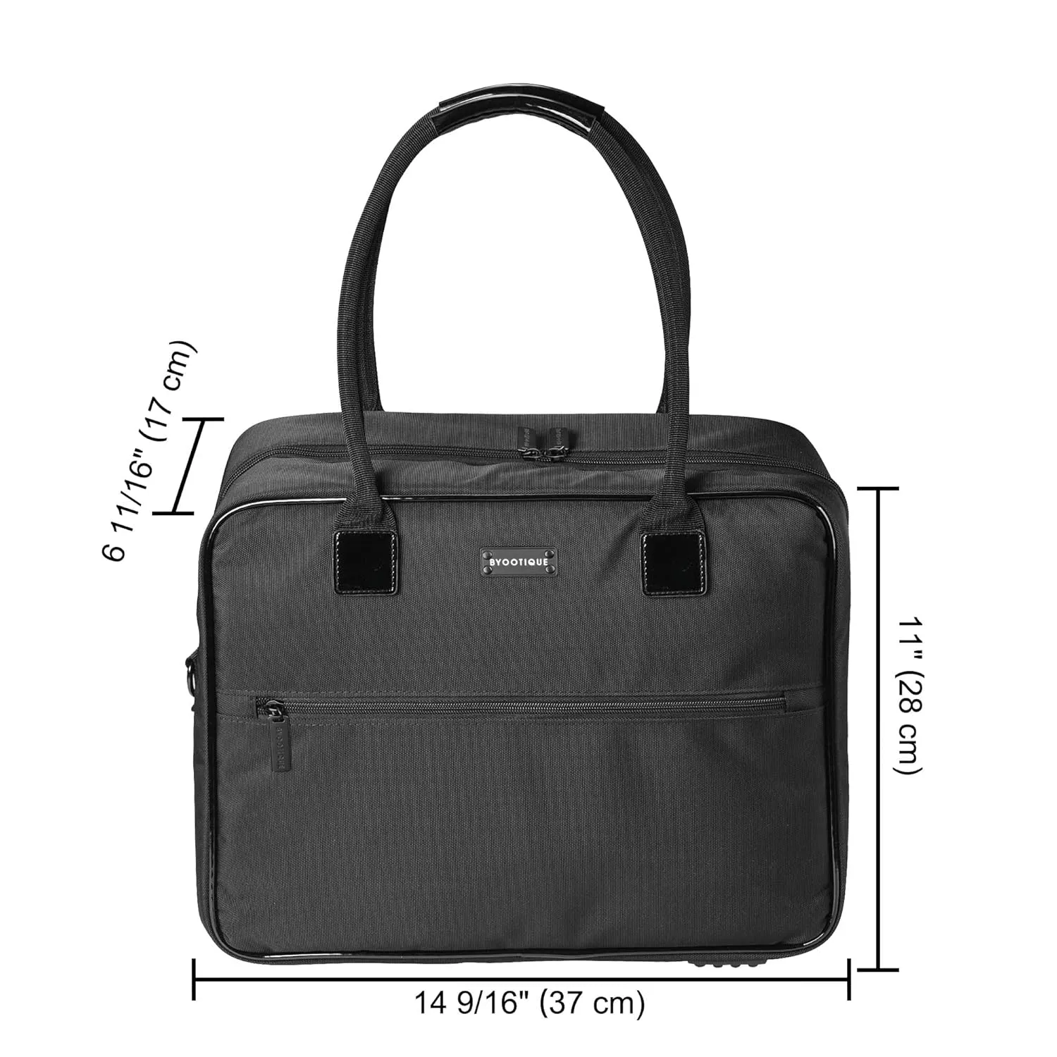 BYOOTIQUE Makeup Bag Soft Sided Makeup Train Case Hangbag 2 Layer Cosmetic Tote with 4 Inner Removable Pouches Artist Multifunctional Toiletry Organizer Storage Carry on Travel Bag with Strap