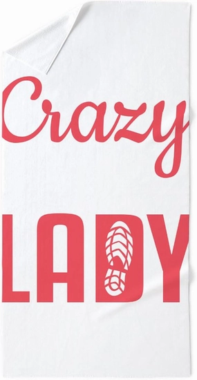 CafePress 26.2 Marathon Crazy Run Lady Marathone 30"x60" Absorbent, Soft Beach Towel