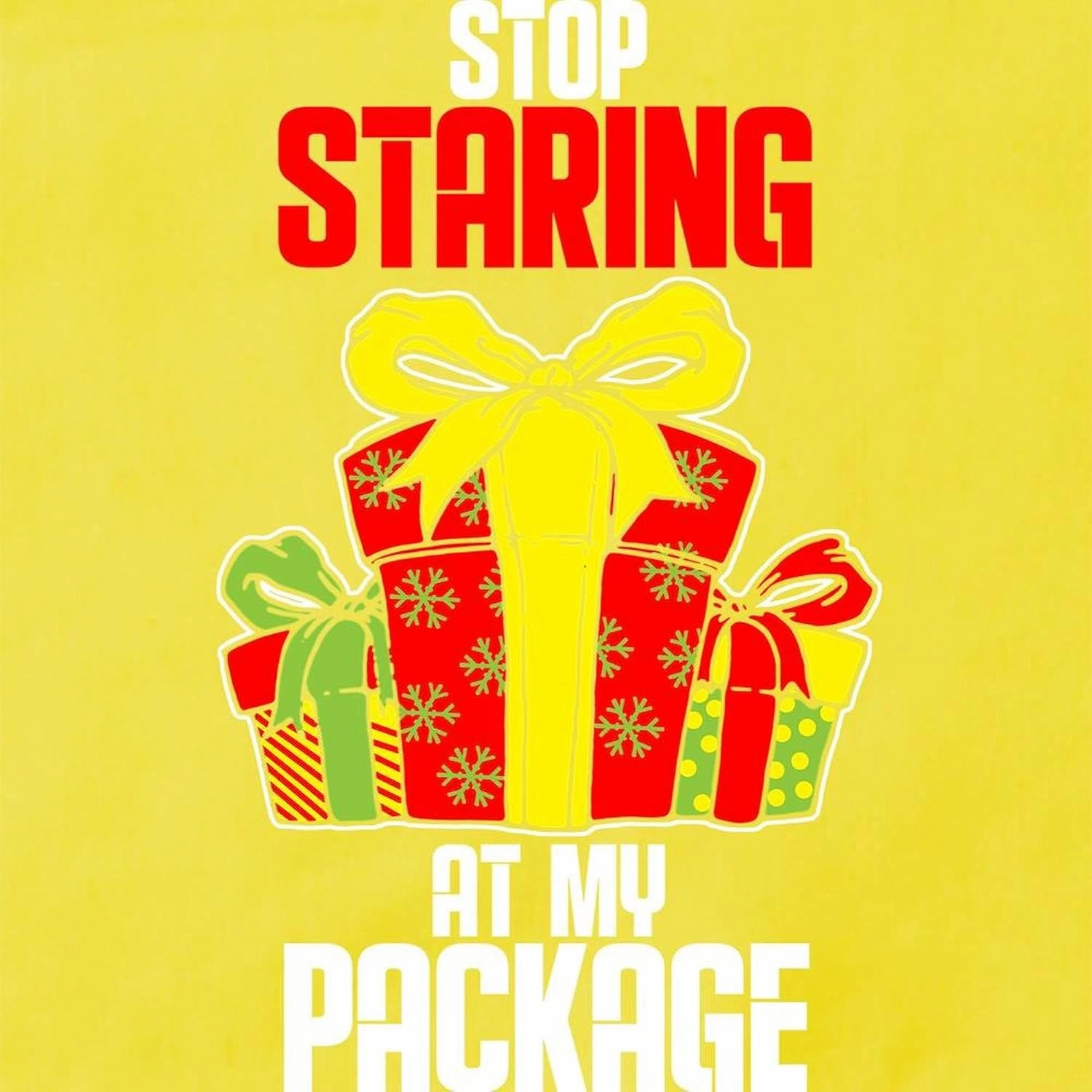 CafePress Stop Staring at My Package Funny Chris Light Kitchen Apron with Pockets, Grilling Apron, Baking Apron