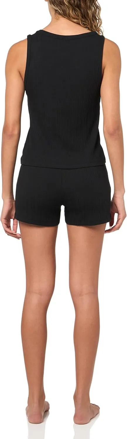 Calvin Klein womens Refined Rib Tank Short Set