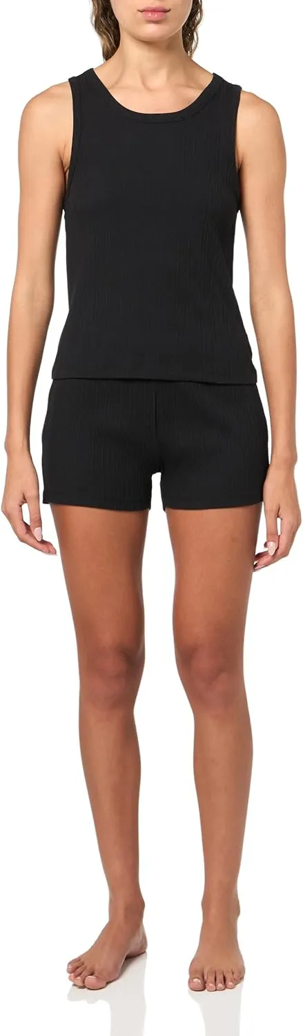 Calvin Klein womens Refined Rib Tank Short Set