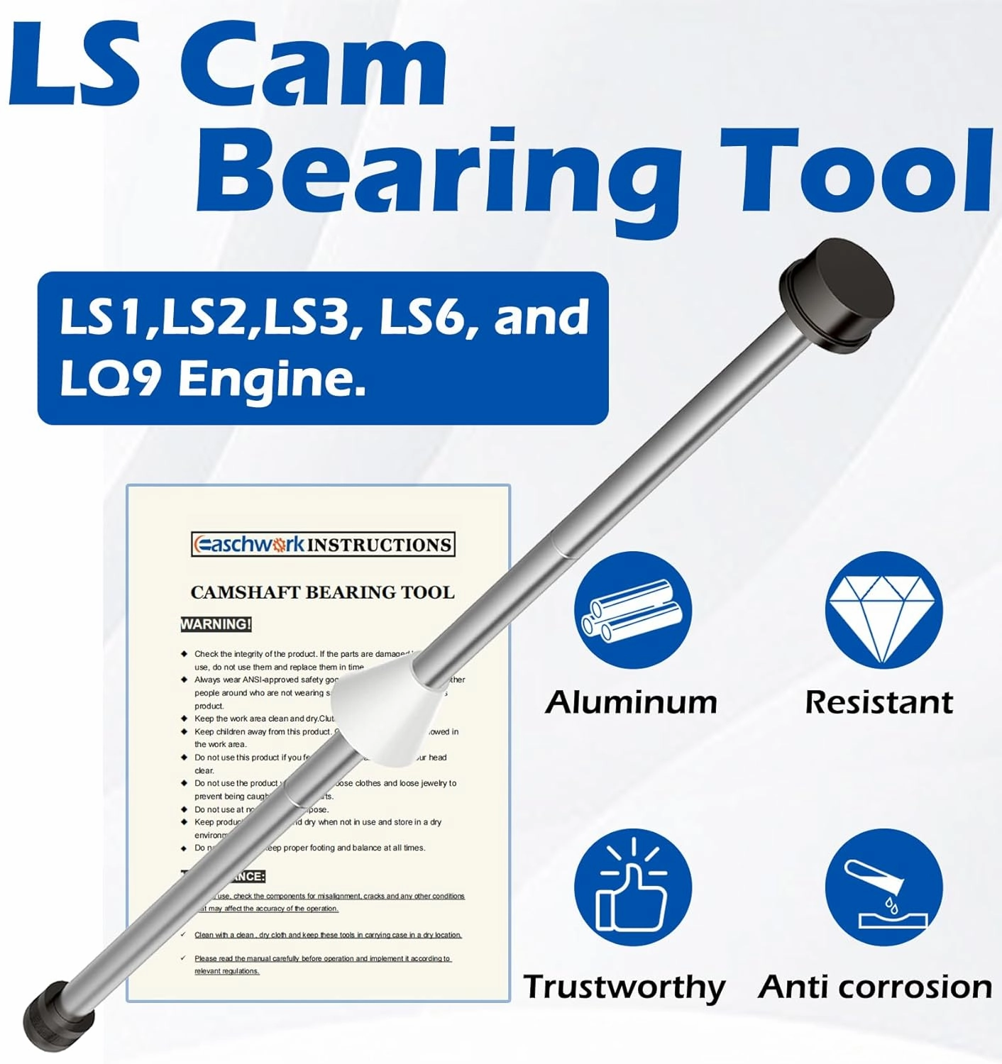 Cam Bearing Installation Tool Cam Bearing Install Tool with Storage Box Compatible with LS Engine LS1 LS2 LS3 LS6 LQ9, Patented