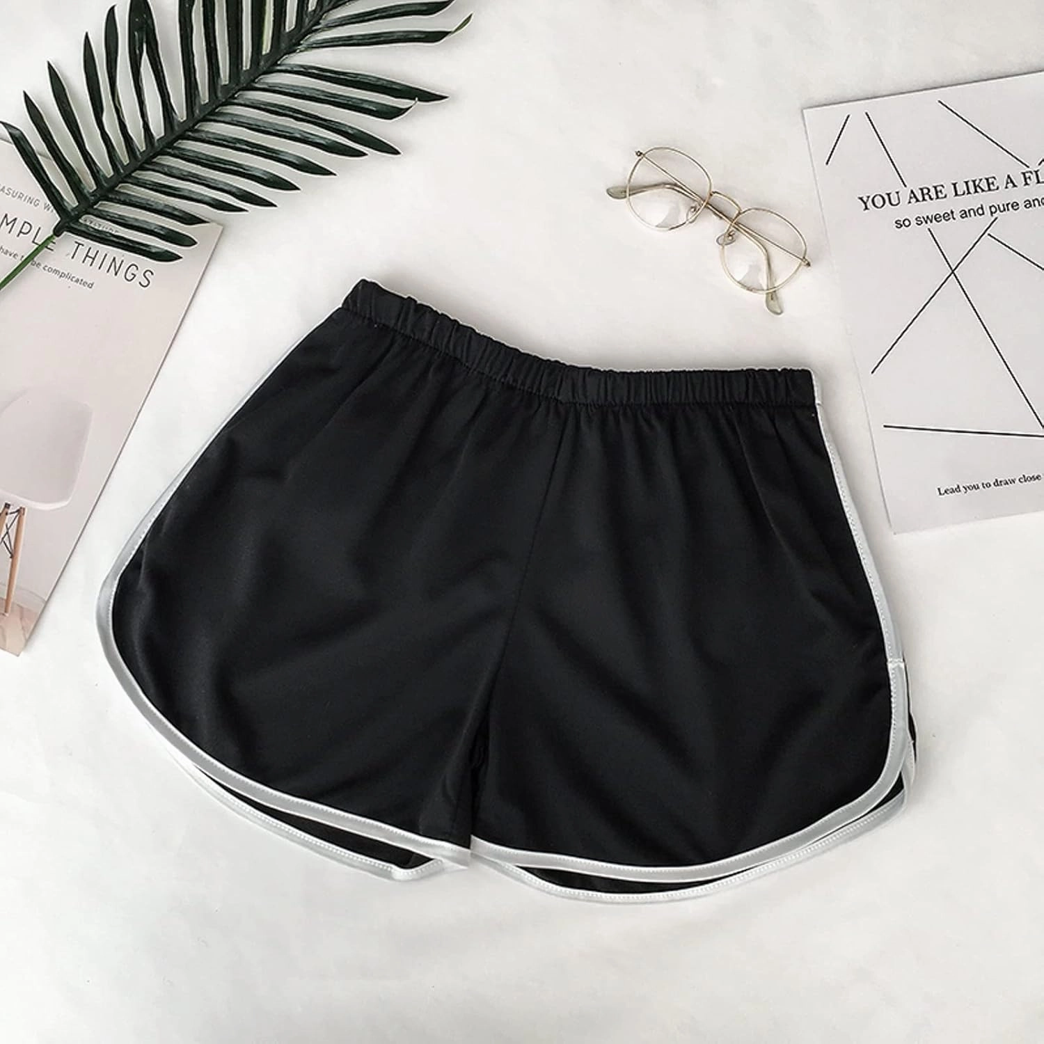 Cameway 4 Pack Women's Cotton Yoga Dance Short Pants Sport Shorts Summer Athletic Cycling Hiking Sports Shorts