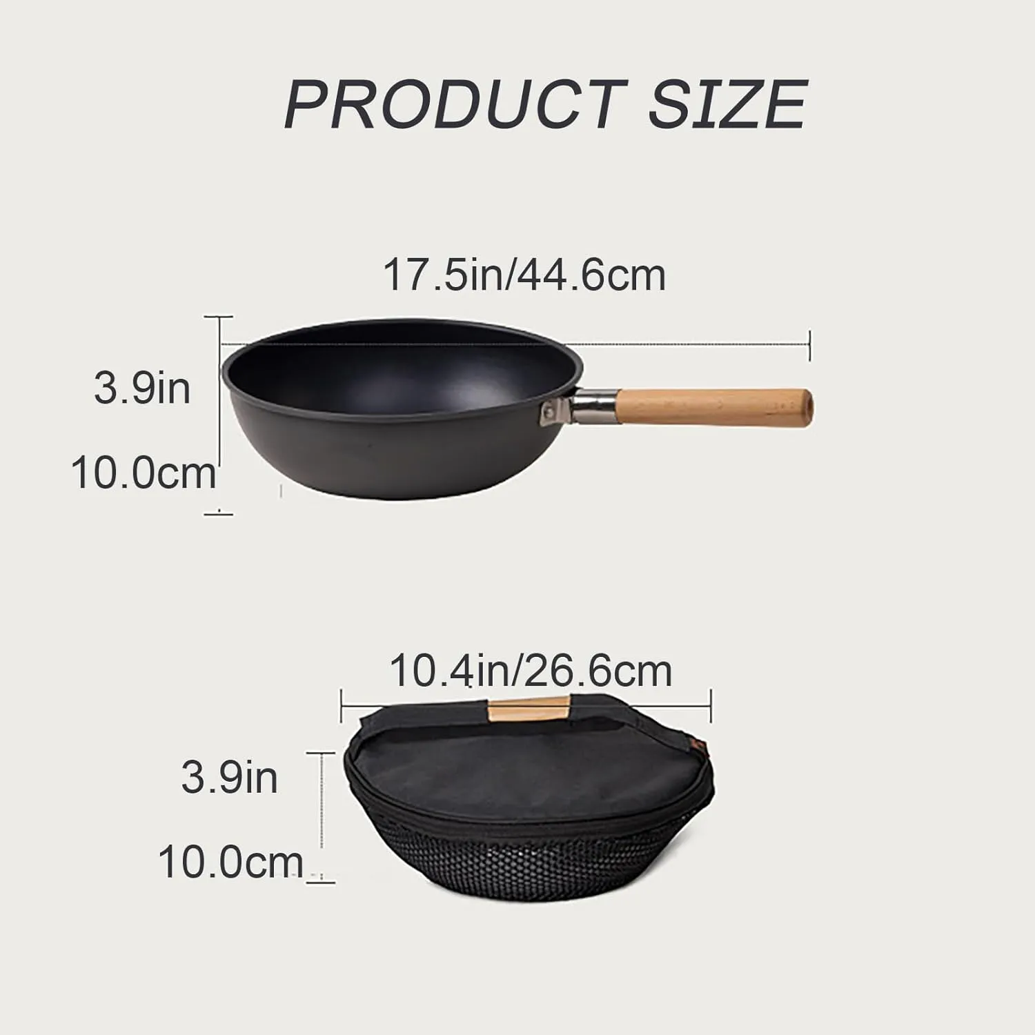 Camping Cookware Nonstick Frying Pan, Open Fire Camping Pot Lightweight Pan, Portable Backpacking Cooking Set for Picnic Trekking and Hiking
