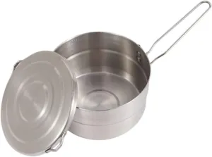 Camping Cookware Stainless Steel Lightweight Outdoor Picnic Pot with Handle for Camping Hiking and Backpacking