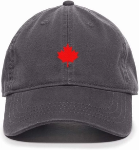 Canada Flag Red Maple Leaf Baseball Cap Embroidered Cotton Adjustable Dad Hat