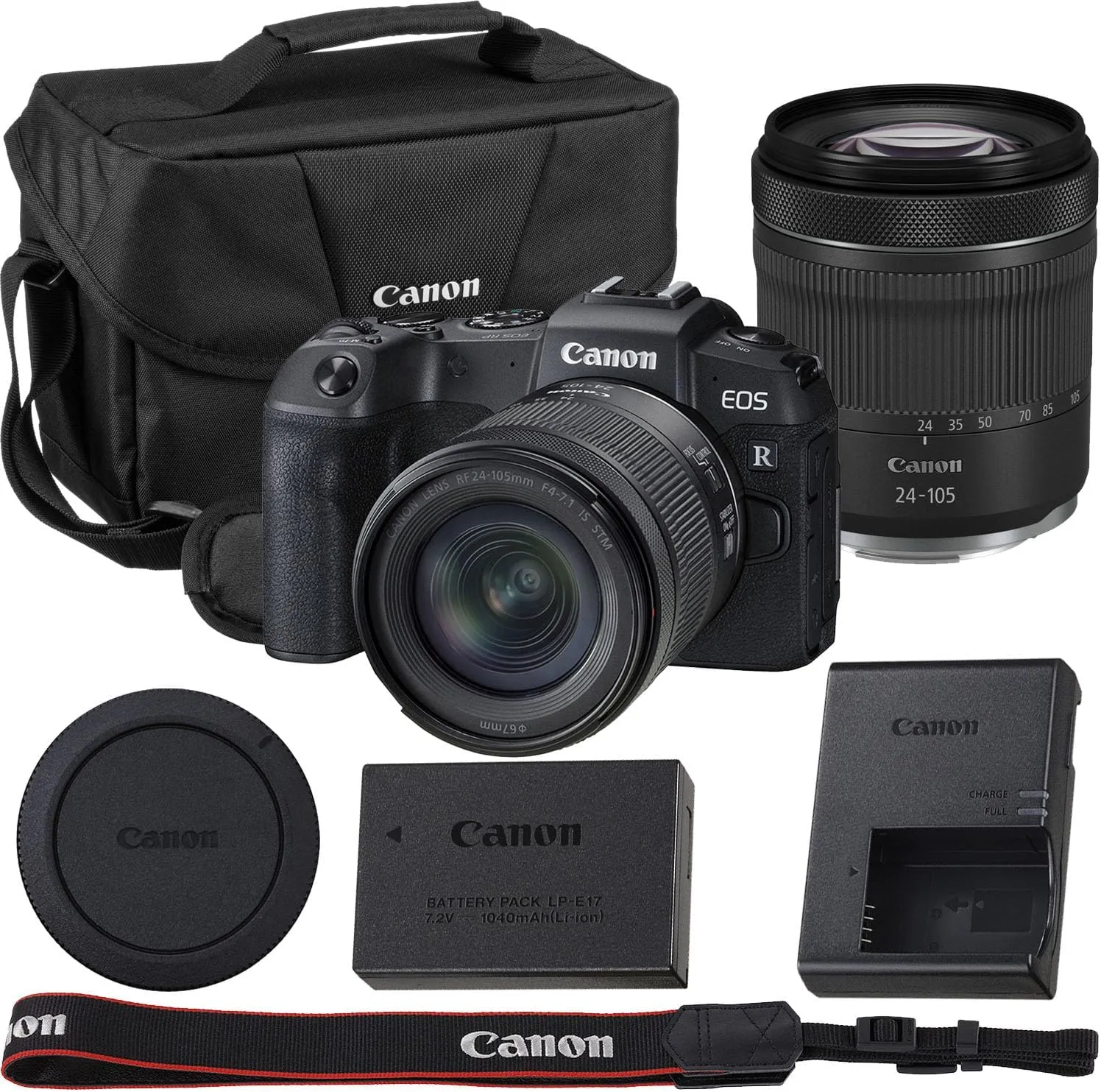 Canon EOS RP Mirrorless Camera with Canon RF 24-105mm f/4-7.1 is STM Lens and Canon EOS 200ES Shoulder Bag (Black) Kit.