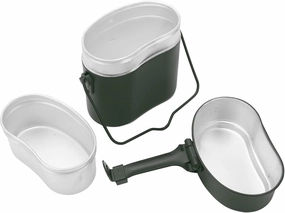 Canteen Mess Kit, Aluminium Canteen Kit Multifunction Military Mess Kit Nonslip Design Backpacking Mess Kit Durable Camping Mess Kit for Outdoor