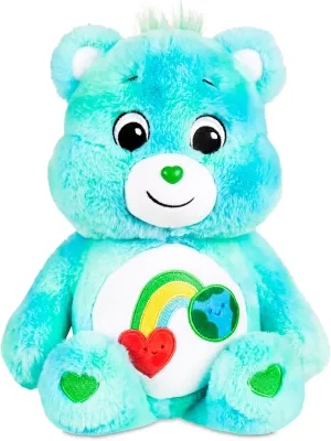 Care Bears 14" Medium Plush - I Turquoise Plushie for Ages 4  – Stuffed Animal, Super Soft and Cuddly – Good for Girls and Boys, Employees, Collectors, Great Valentines Day Gift for Kids