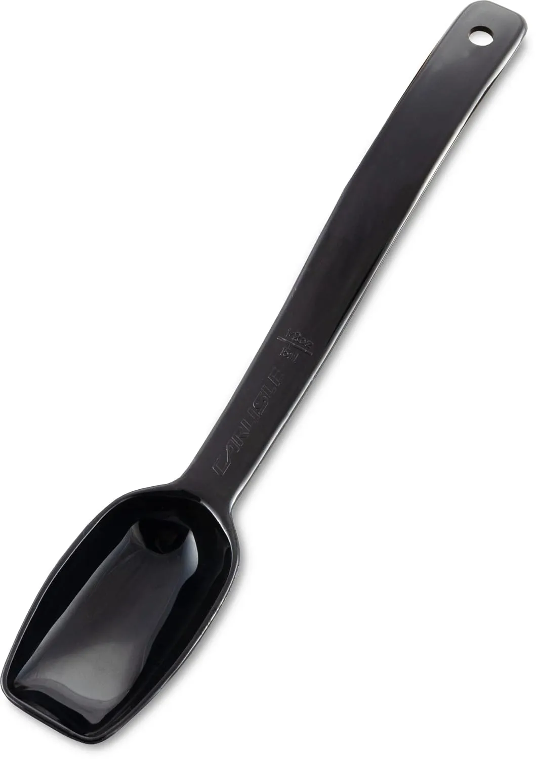 Carlisle FoodService Products Solid Spoon Serving Utensils for Catering, Home, Restaurant, Parties, Buffet, Plastic, 0.5 Ounces, Black, (Pack of 12)