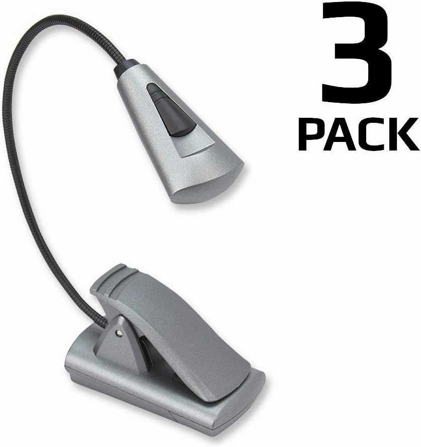 Carson FlexNeck Plus Ultra Bright, Fully Adjustable LED Gooseneck Reading Lights for Books, Magazines, E-Readers, Tablets, Kindles, Nooks, Crafts and Hobbies - Set of 3 (FL-66MU)