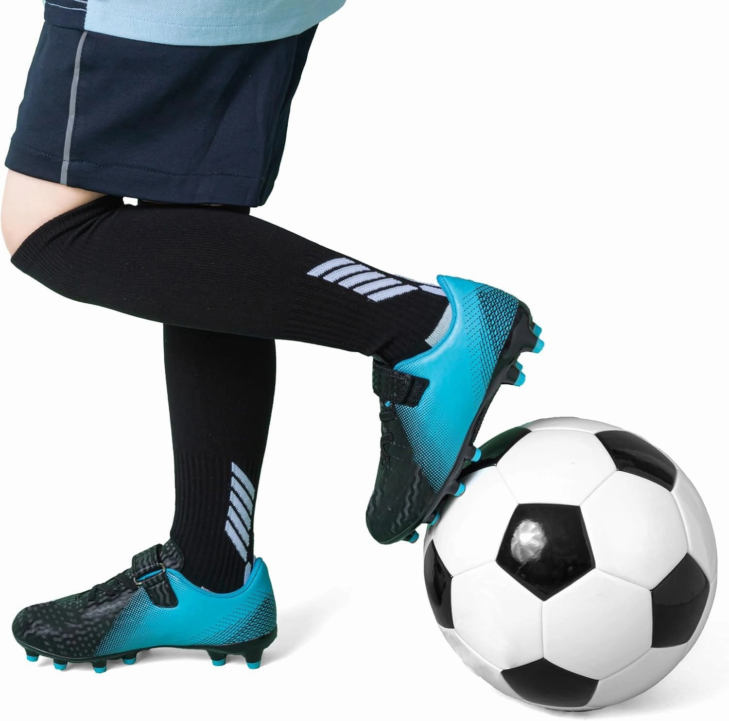 CBUSTER Kids Soccer Cleats Boys Girls Football Shoes with Socks Youth Soccer Shoes AG