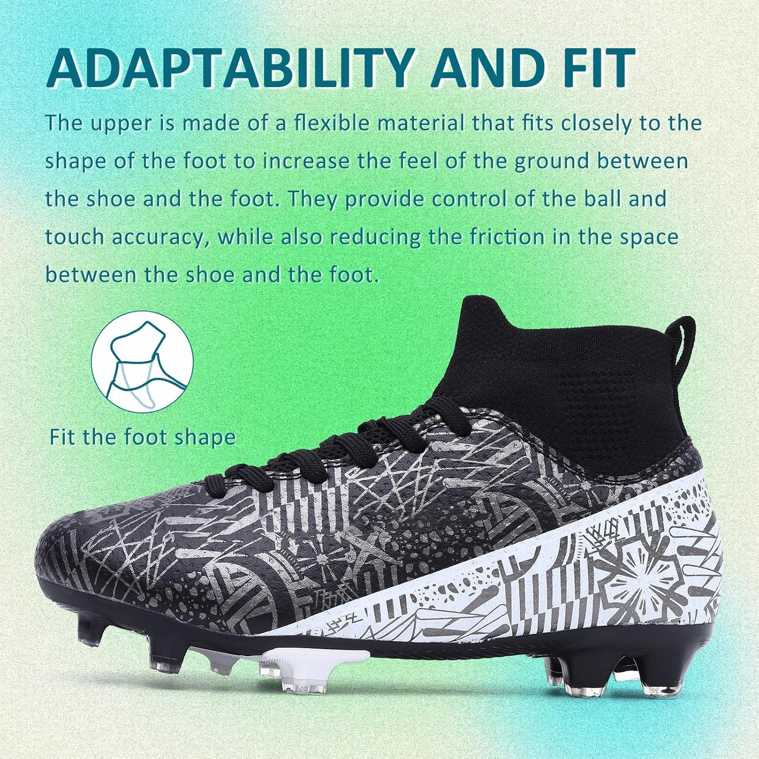 CBUSTER Soccer Cleats Mens Women Indoor Outdoor Soccer Shoes for Big Boy AG/FG