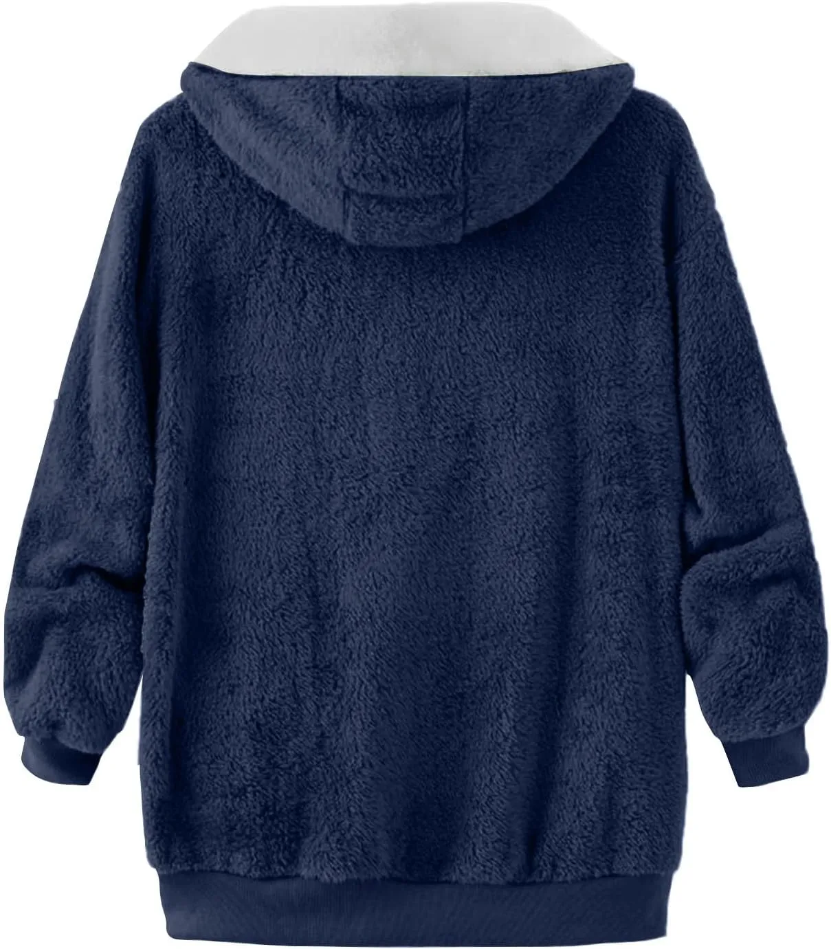 Ceboyel Teddy Coat For Women Hooded Fuzzy Sherpa Jacket Fleece Drawstring Zip Up Hoodie 2023 Trendy Winter Outerwear Clothes