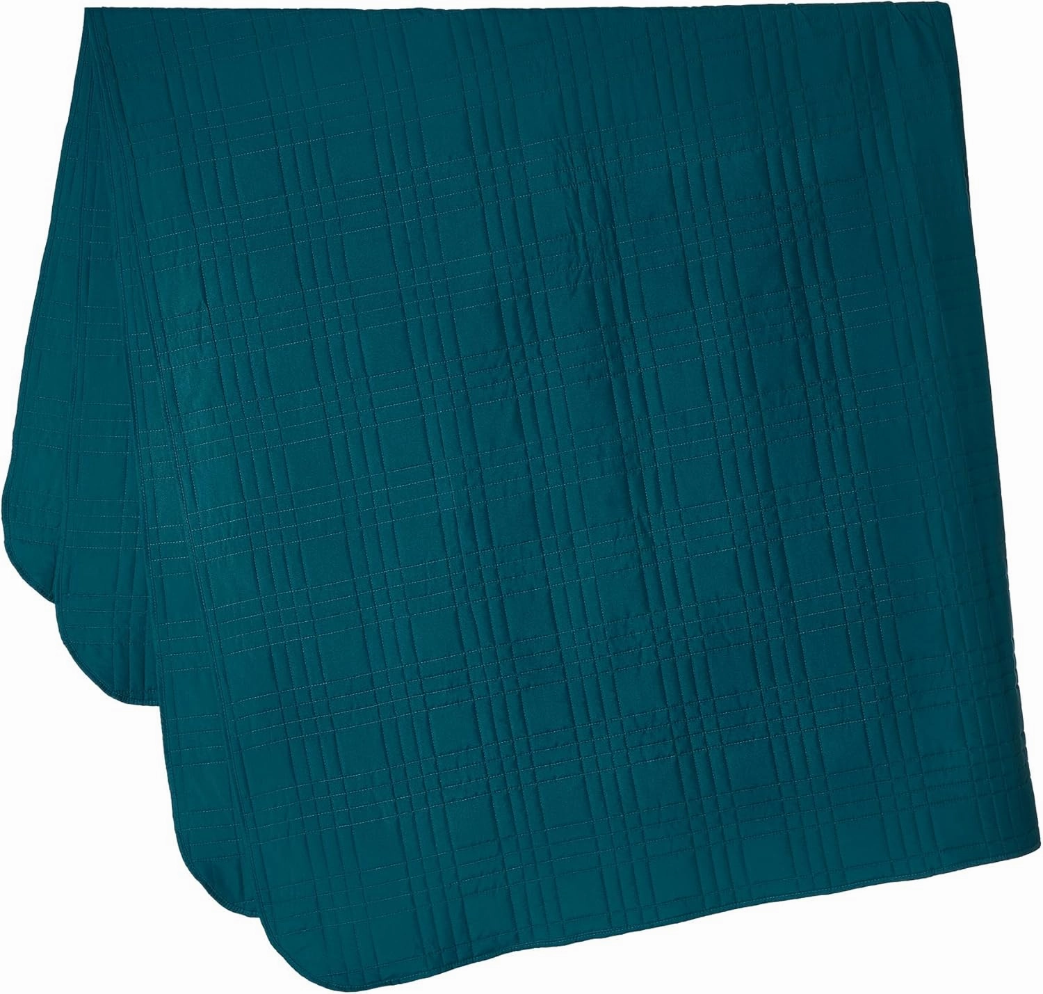 Chezmoi Collection Kingston Queen Size Bedspread Set, 3-Piece Teal Oversized Quilted Microfiber Lightweight Bedspread Coverlet (100"x106") for All Seasons