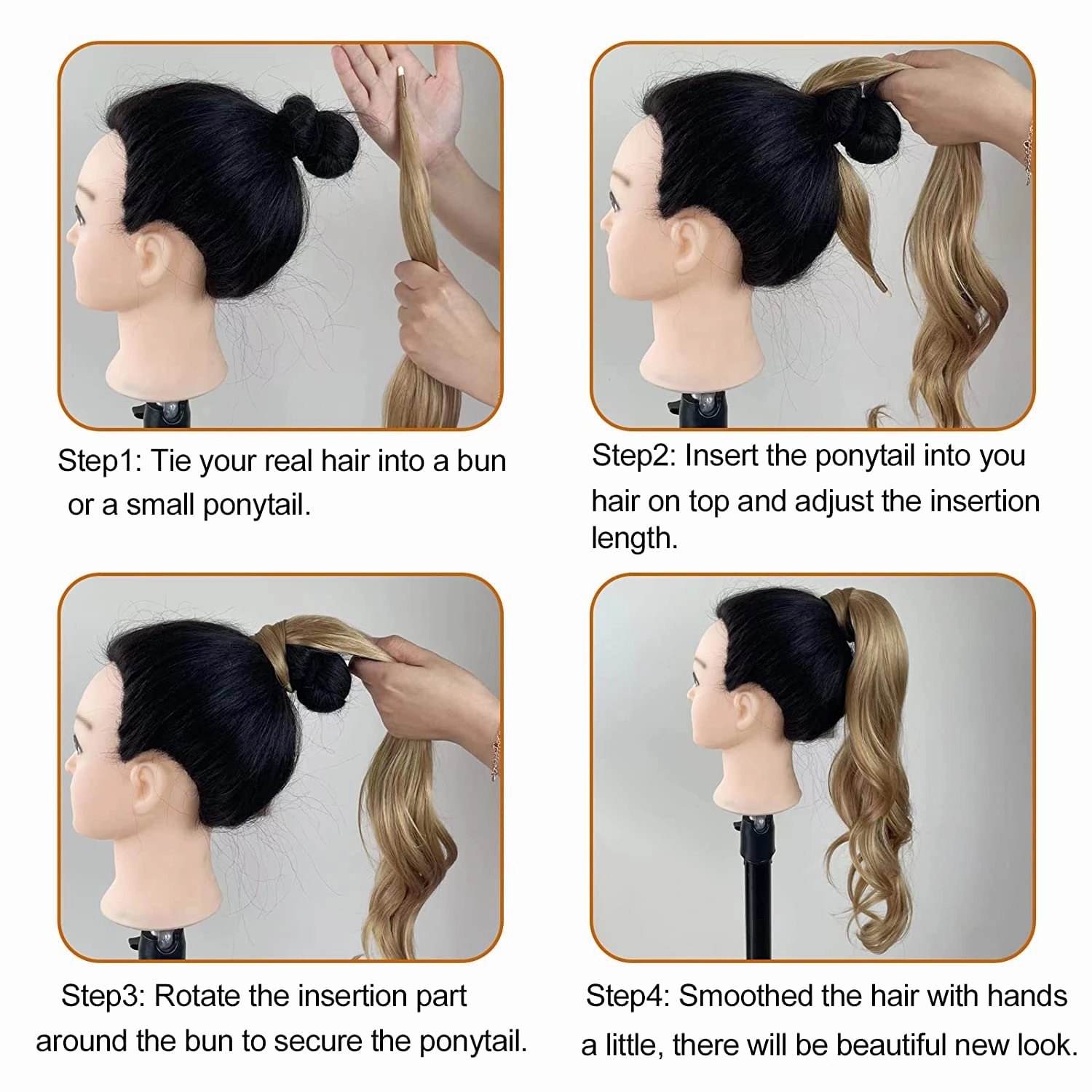 Chicmoi Burgundy Ponytail Extainson 32 Inch Flexible Wrap Around Ponytail Hair Extension Long Wavy Pony Tails hair Extension Wine Red Synthetic Hairpieces For Women and Girls
