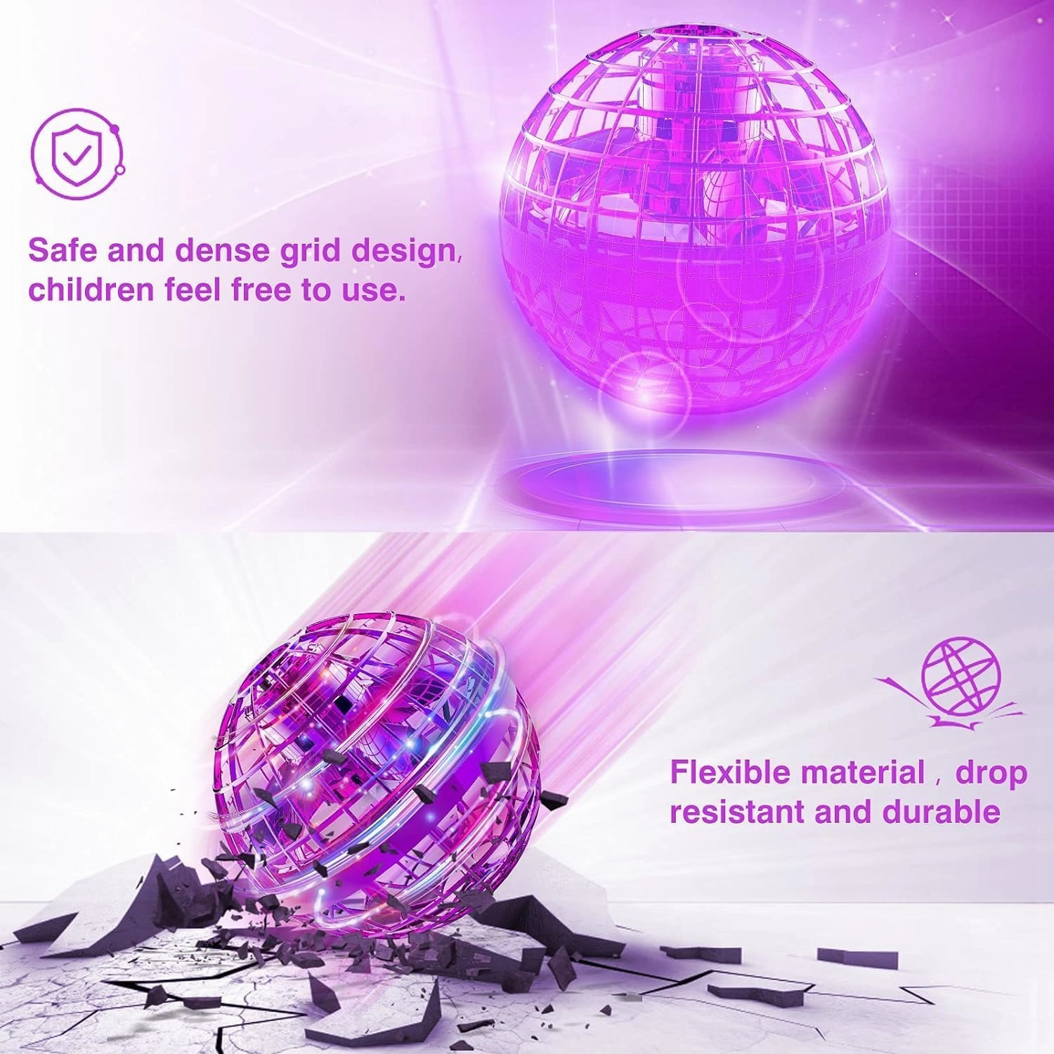 Ciniffo Upgraded Flying Orb Ball Toy, Hand Controlled Boomerang Hover Ball, Cosmic Globe Flying Spinner with Endless Tricks, Cool Toys Gifts for 6 7 8 9 10 11  Year Old Girls Indoor Outdoor Toys