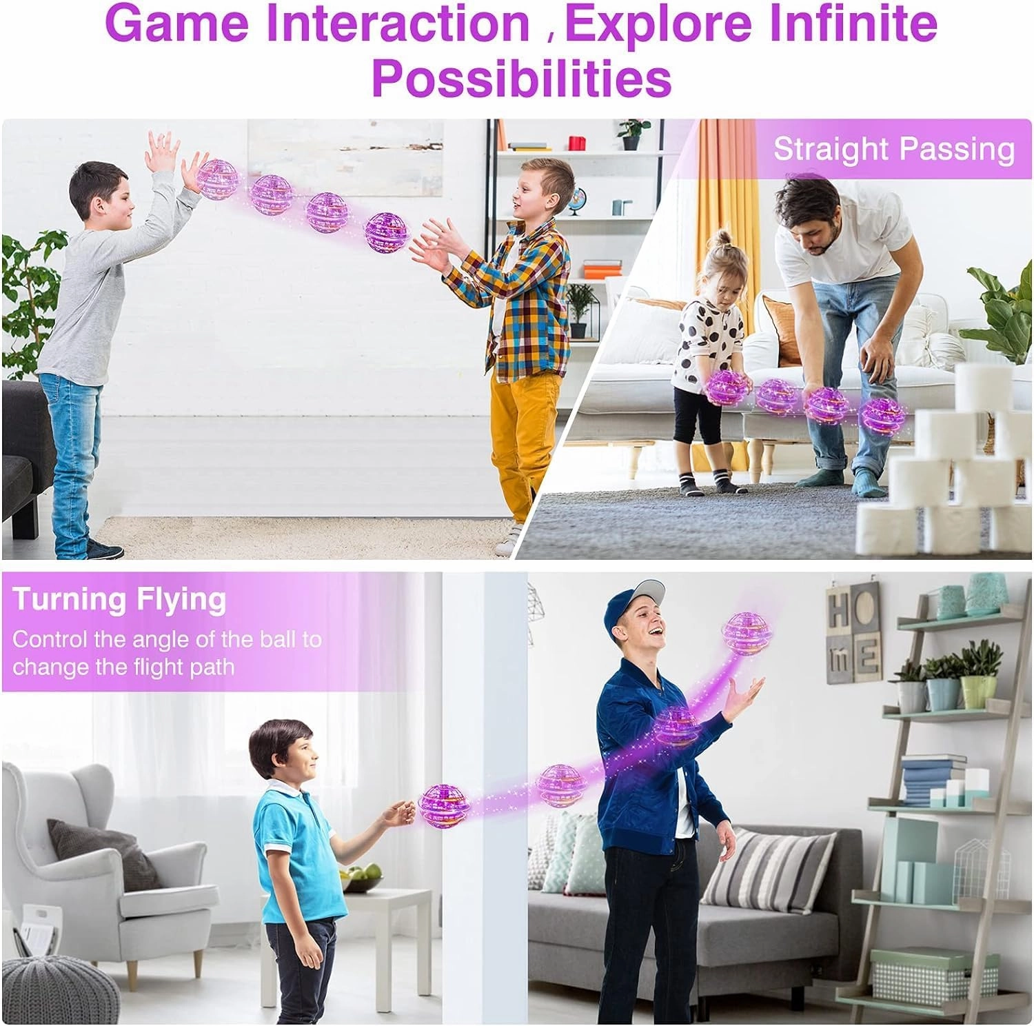 Ciniffo Upgraded Flying Orb Ball Toy, Hand Controlled Boomerang Hover Ball, Cosmic Globe Flying Spinner with Endless Tricks, Cool Toys Gifts for 6 7 8 9 10 11  Year Old Girls Indoor Outdoor Toys