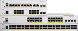 Cisco Catalyst 1000-24P-4G-L Network Switch, 24 Gigabit Ethernet (GbE) PoE  Ports, 195W PoE Budget, 4 1G SFP Uplink Ports, Fanless Operation, Enhanced Limited (C1000-24P-4G-L)